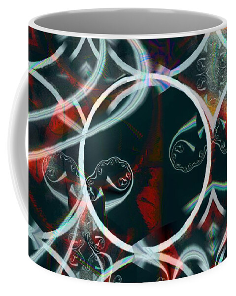 Patterns Coffee Mug featuring the digital art Intersetller Residents by Addison Likins