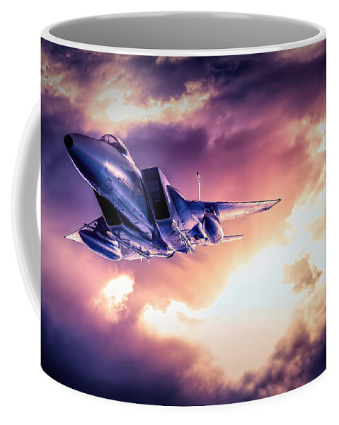 Fighter Coffee Mug featuring the digital art Into the Gods by Carl H Payne