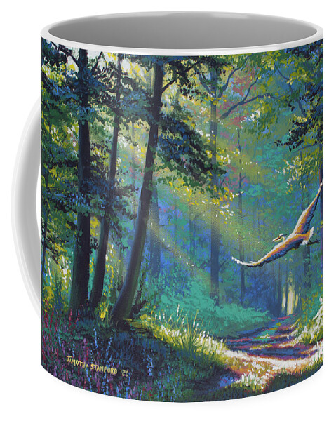 Acrylic Coffee Mug featuring the painting Into the Light by Timothy Stanford