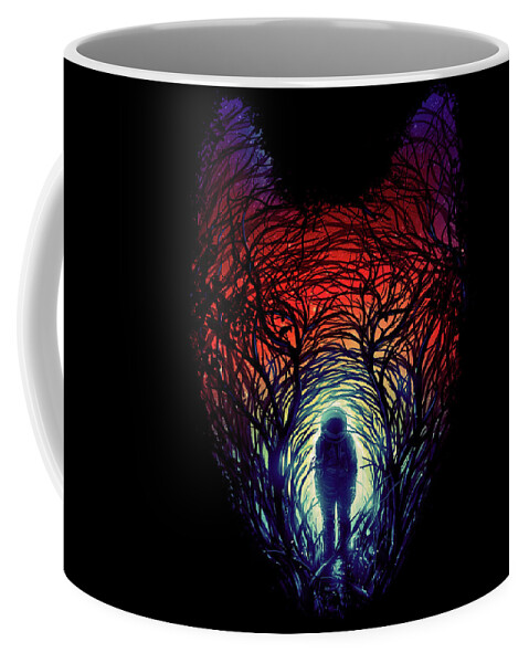 Woods Coffee Mug featuring the digital art Into The Woods by Nicebleed