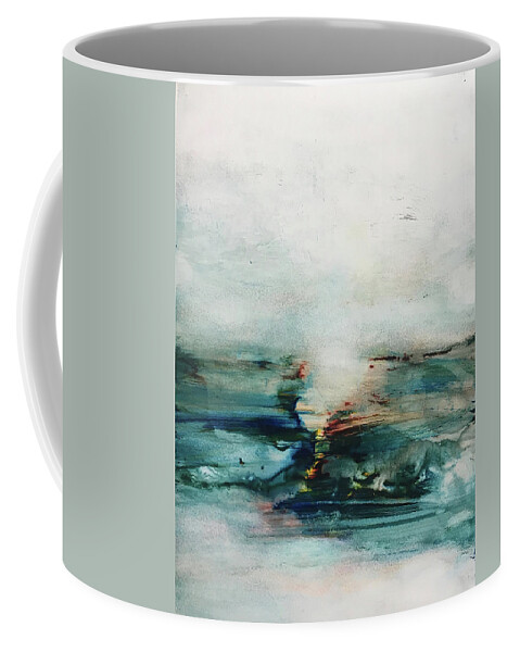 Abstract Art Coffee Mug featuring the painting Intonation Resolves by Rodney Frederickson