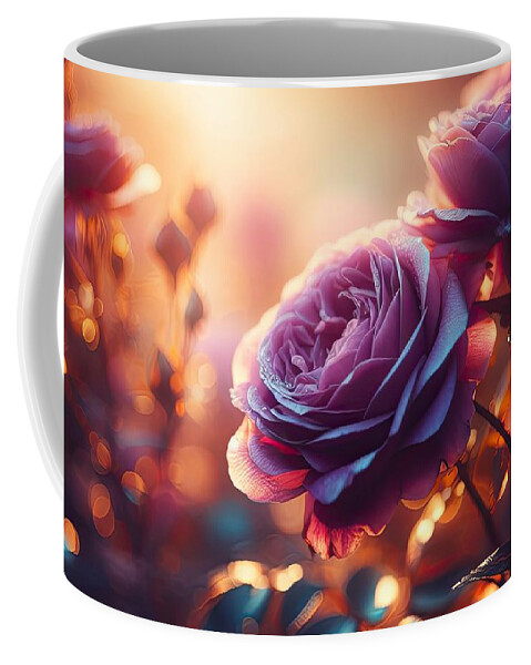 Purple Rose Coffee Mug featuring the photograph Intricate Awakenings by Bill and Linda Tiepelman