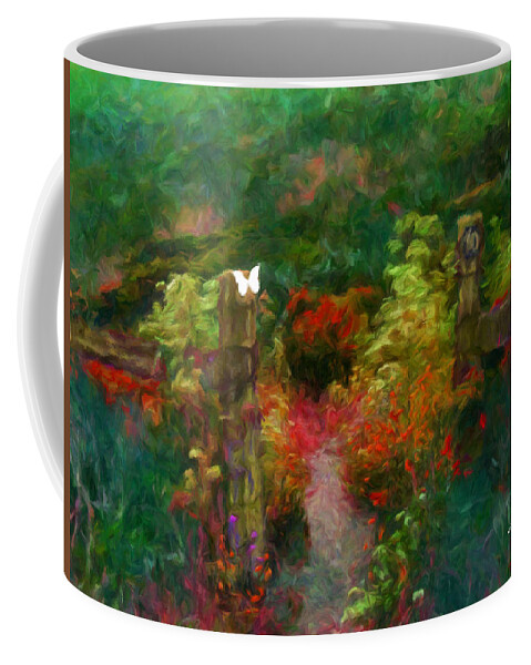 Landscape Coffee Mug featuring the painting Invitation to Explore by Trask Ferrero