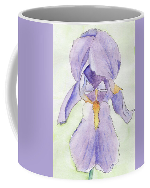 Iris Coffee Mug featuring the painting Iris Magic by Anne Katzeff