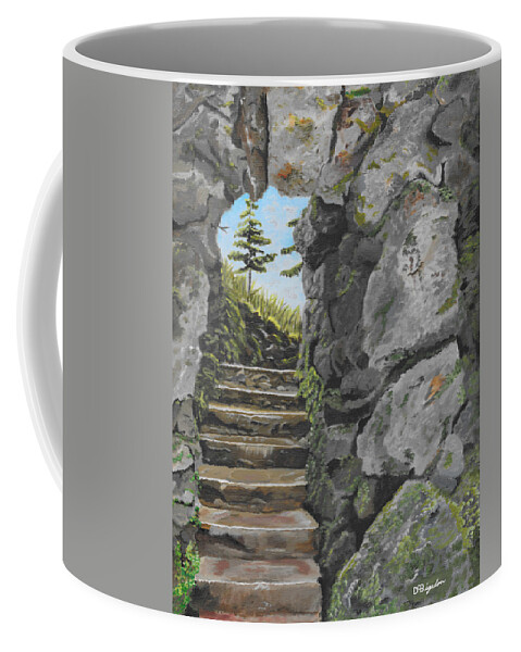 Ireland Coffee Mug featuring the painting Irish Stairs by David Bigelow