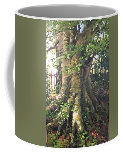 Tree Coffee Mug featuring the painting Irish Tree by Don Morgan