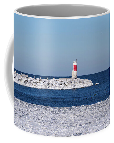Lighthouse Coffee Mug featuring the photograph Irondequoit Bay Light by Flinn Hackett