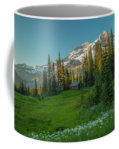 Mount Rainier Coffee Mug featuring the photograph Is This Heaven? -- Horizontal by Doug Scrima