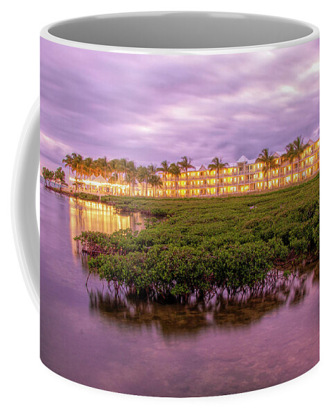 Isla Bella Coffee Mug featuring the photograph Isla Bella Beach Resort At Sunset by Kristia Adams