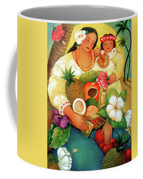 Island Coffee Mug featuring the painting Island Madonna by Linda Carter Holman