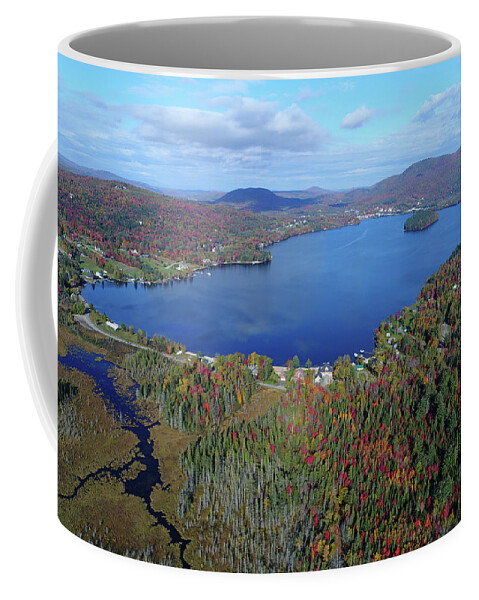 Vermont Photography Coffee Mug featuring the photograph Island Pond Vermont October 2017 by John Rowe