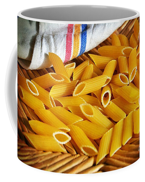 Pasta Coffee Mug featuring the photograph Italian pasta by Ramona Matei