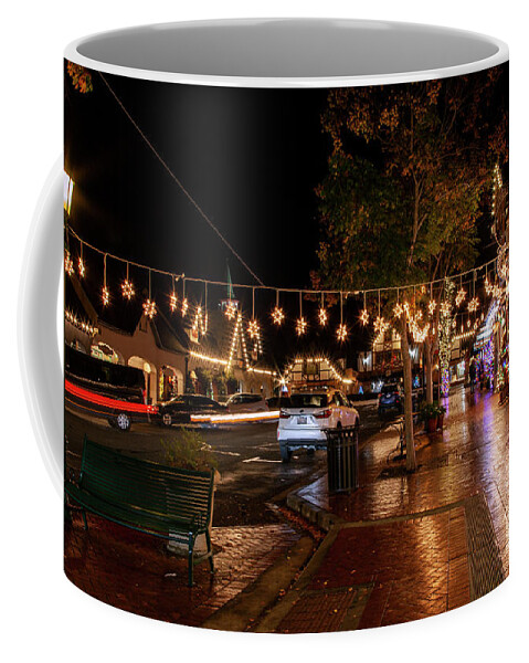 Lights Coffee Mug featuring the photograph It's a Christmas Town by Ryan Huebel