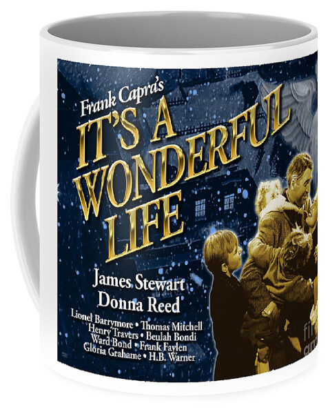 James Stewart Coffee Mug featuring the digital art It's A Wonderful Life New Poster by Brian Watt