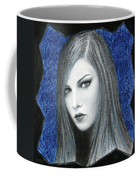 Jagged Coffee Mug featuring the painting Jagged by Lynet McDonald