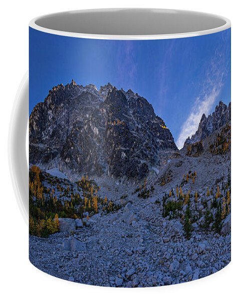Enchantments Coffee Mug featuring the photograph Jagged Peaks and Larches by Pelo Blanco Photo