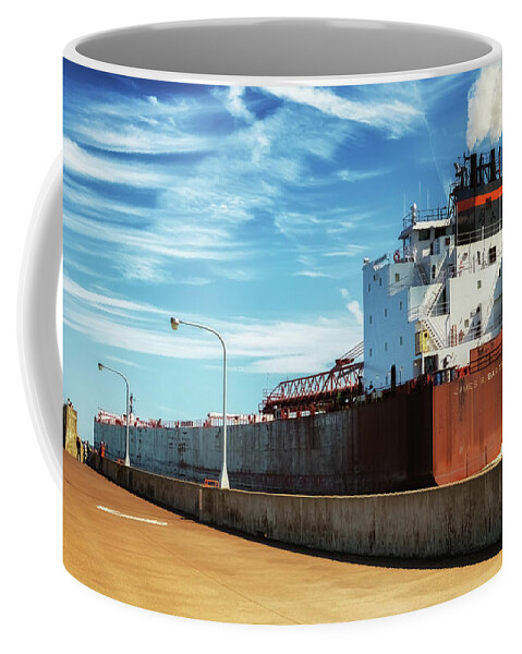 James R Barker Coffee Mug featuring the photograph James R Barker Heading Out of Duluth by Susan Rissi Tregoning
