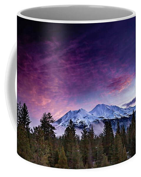 Sunrise Coffee Mug featuring the photograph January Mount Shasta Sunrise by Ryan Workman Photography