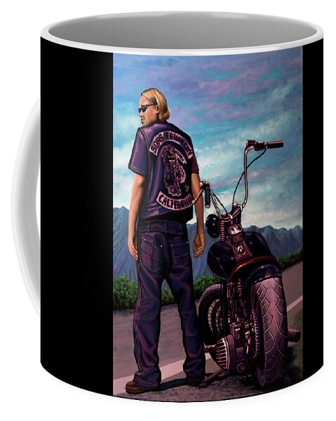 Soa Coffee Mug featuring the painting Jax In Sons Of Anarchy Painting by Paul Meijering