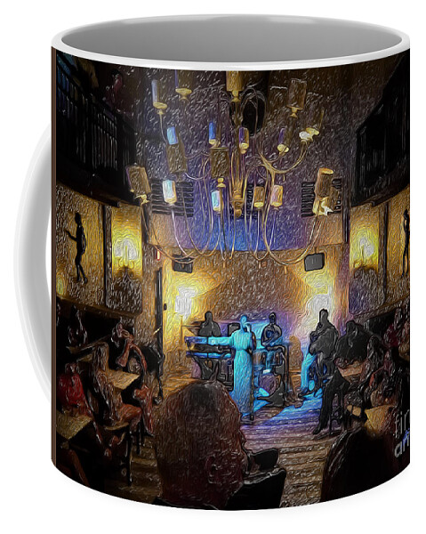 Jazz Night Coffee Mug featuring the digital art Jazz Night 3 by Aldane Wynter