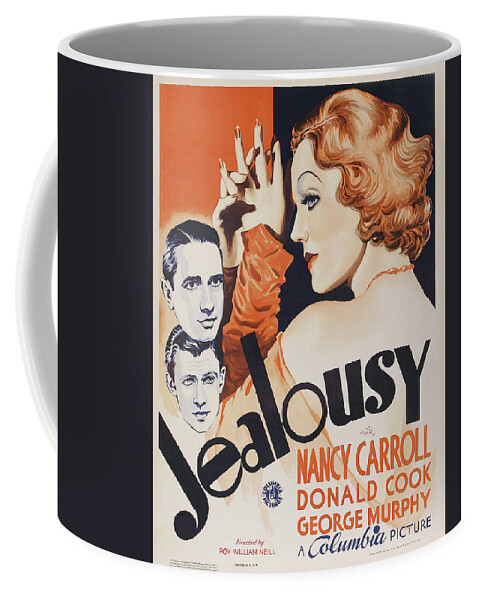 Nancy Coffee Mug featuring the mixed media ''Jealousy'' - 1934 by Stars on Art