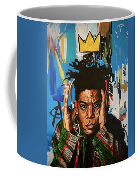 Jean-michel Basquiat Coffee Mug featuring the painting Jean-Michel Basquiat by Joel Tesch