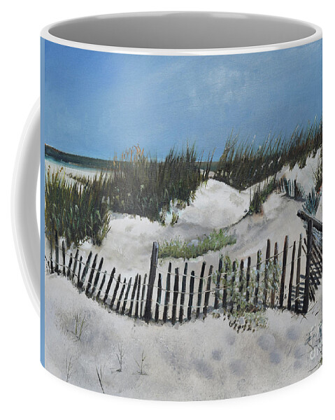  Coffee Mug featuring the painting Jeklyll Island Great Sand Dunes by Jan Dappen