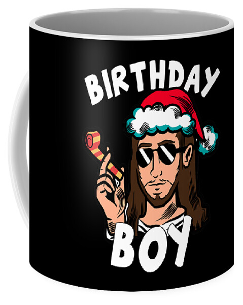 Christmas 2023 Coffee Mug featuring the digital art Jesus Birthday Boy Funny Christmas by Flippin Sweet Gear