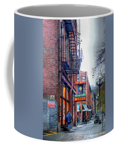 Fine Art Coffee Mug featuring the photograph Jesus Saves by Greg Sigrist