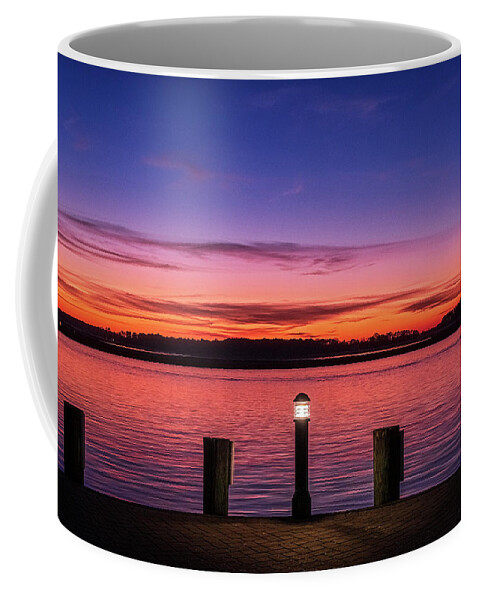 Maryland Coffee Mug featuring the photograph Jetty Sundown by Robert Fawcett