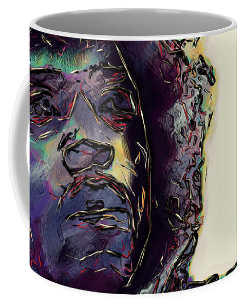 Jimi Hendrix Coffee Mug featuring the digital art Jimi Hendrix by David Lane