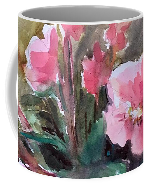 Flowers Coffee Mug featuring the painting Joannes Flowers by Judith Levins