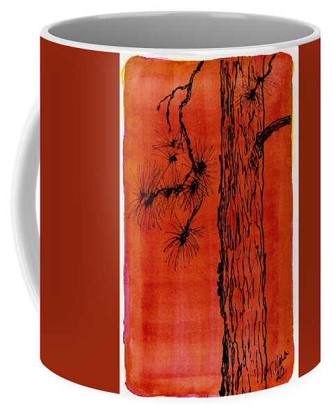 Orange Sky Coffee Mug featuring the painting JoAnns Porch by Tammy Nara
