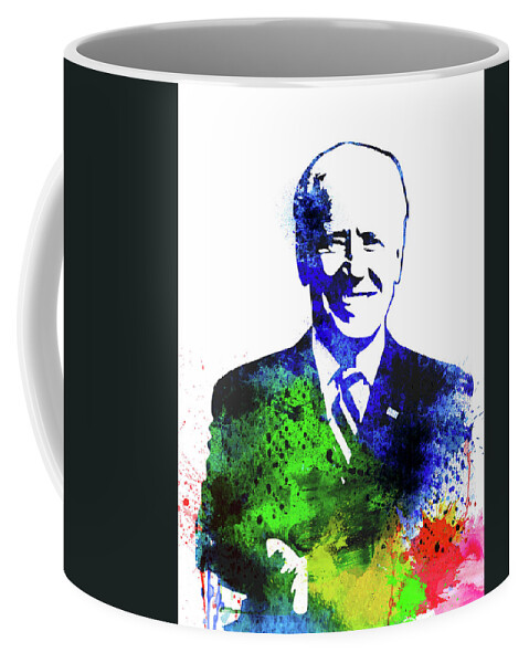 Joe Biden Coffee Mug featuring the digital art Joe Biden Watercolor by Naxart Studio