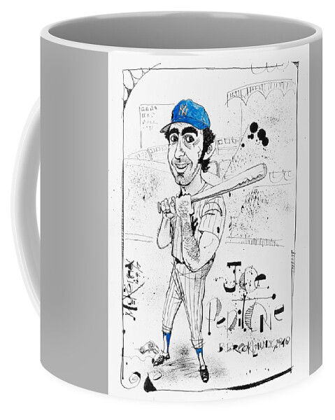  Coffee Mug featuring the drawing Joe Pepitone by Phil Mckenney