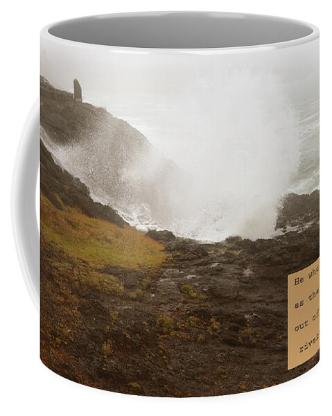 Oregon Coffee Mug featuring the photograph John 7 38 On The Oregon Coast by Beverly Guilliams