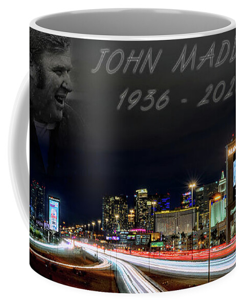John Madden Coffee Mug featuring the photograph John Madden Tribute Allegiant Stadium Las Vegas Raiders by Aloha Art