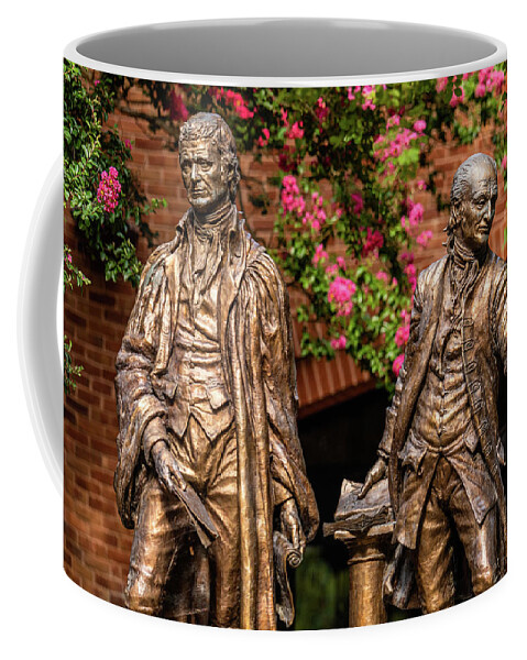 Statue Coffee Mug featuring the photograph John Marshall and George Wythe Statue by Rachel Morrison