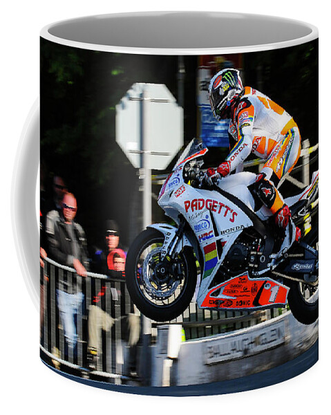 Ballaugh Bridge Coffee Mug featuring the photograph John McGuinness TT 2012 by Tony Goldsmith