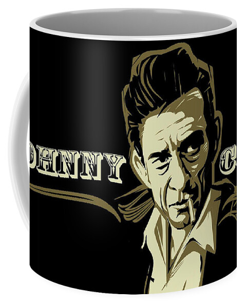 Johnny Coffee Mug featuring the photograph Johnny Cash by Action