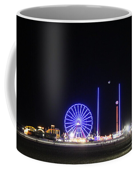 Jolly Roger Coffee Mug featuring the photograph Jolly Roger At Night by Robert Banach