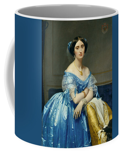 19th Century Art Coffee Mug featuring the painting Josephine-Eleonore-Marie-Pauline de Galard de Brassac de Bearn, Princesse de Broglie, 1851-1853 by Jean Auguste Dominique Ingres