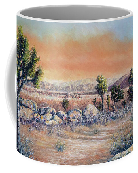 Desert Coffee Mug featuring the painting Joshua Tree National Park by Douglas Castleman