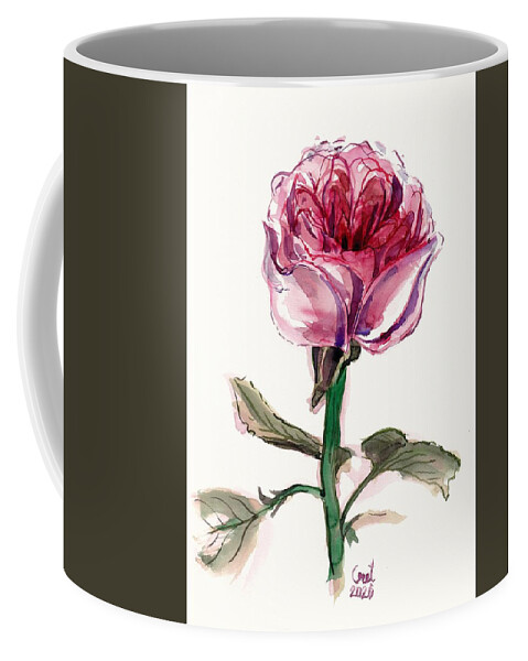 Flower Coffee Mug featuring the painting Juliet Rose by George Cret