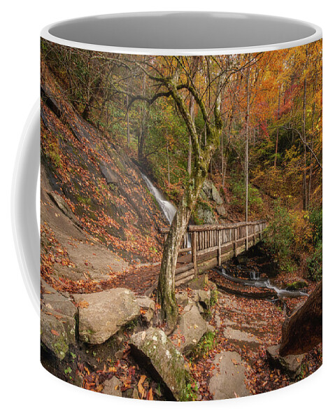 Juney Whank Falls Coffee Mug featuring the photograph Juney Whank Falls in Autumn by Robert J Wagner
