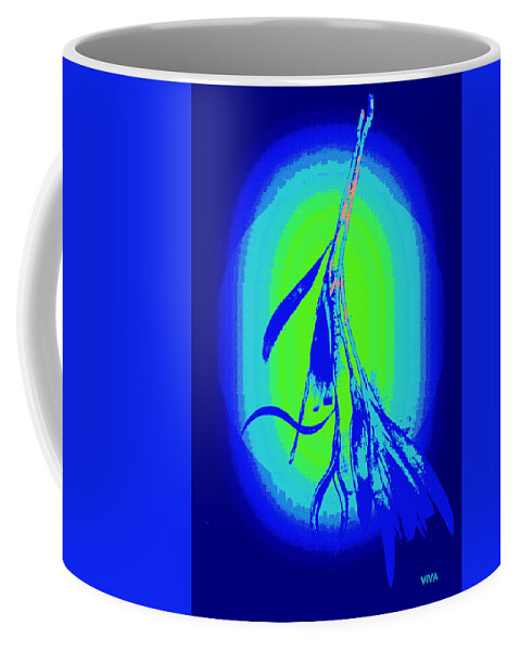 Twig Coffee Mug featuring the photograph Just A Blue Twig by VIVA Anderson