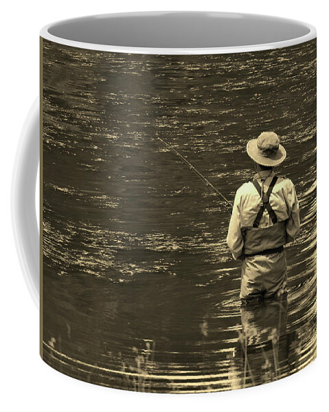 Fishing Coffee Mug featuring the photograph Just Fish'n by Buddy Scott
