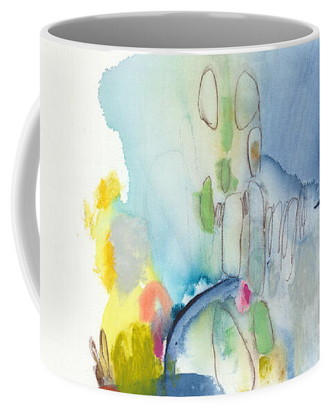 Abstract Coffee Mug featuring the painting Just Like That by Claire Desjardins