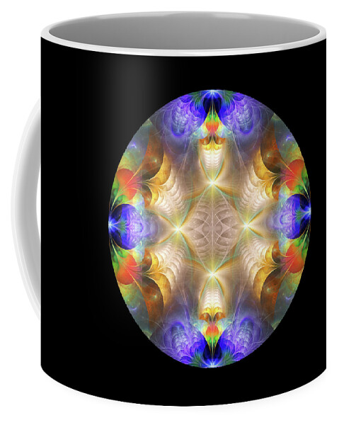 Abstract Coffee Mug featuring the digital art Kaleidoscope by Manpreet Sokhi