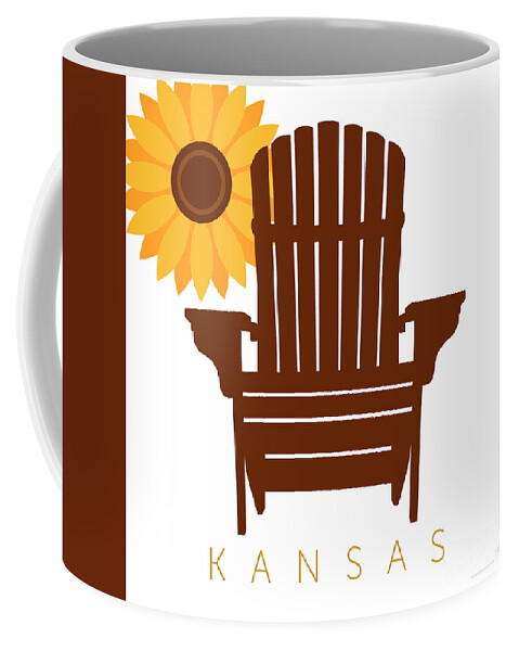 Kansas Coffee Mug featuring the digital art Kansas by Sam Brennan